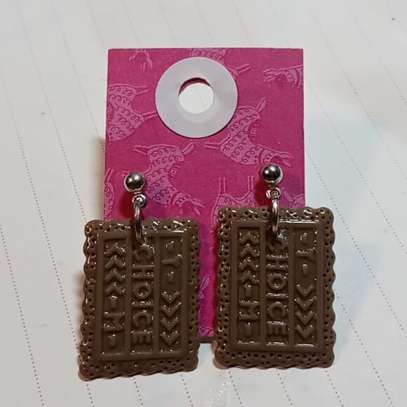 Chocolate bar earrings - Picture 1 of 2